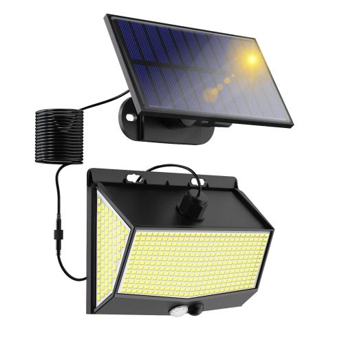 Solar Powered Wall Lights Motion Sensor Outdoor Lamps with Separate Solar Panel 3 Modes 468Pcs Beads Solar Powered Wall Lights Motion Sensor Outdoor Lamps with Separate Solar Panel 3 Modes 468Pcs Beads