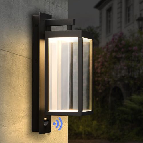 Inowel Motion Sensor Outdoor Wall Light Integrated LED Porch Light with Clear Glass Shade 22529 Inowel Motion Sensor Outdoor Wall Light Integrated LED Porch Light with Clear Glass Shade 22529