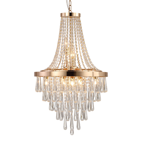 Golden Crystal Chandelier, Large Modern Luxury Chandelier For Living Room, Dining Room, Bedroom, Hallway - Bulb Not Included Unavailable Platforms- Te Golden Crystal Chandelier, Large Modern Luxury Chandelier For Living Room, Dining Room, Bedroom, Hallway - Bulb Not Included Unavailable Platforms- Te